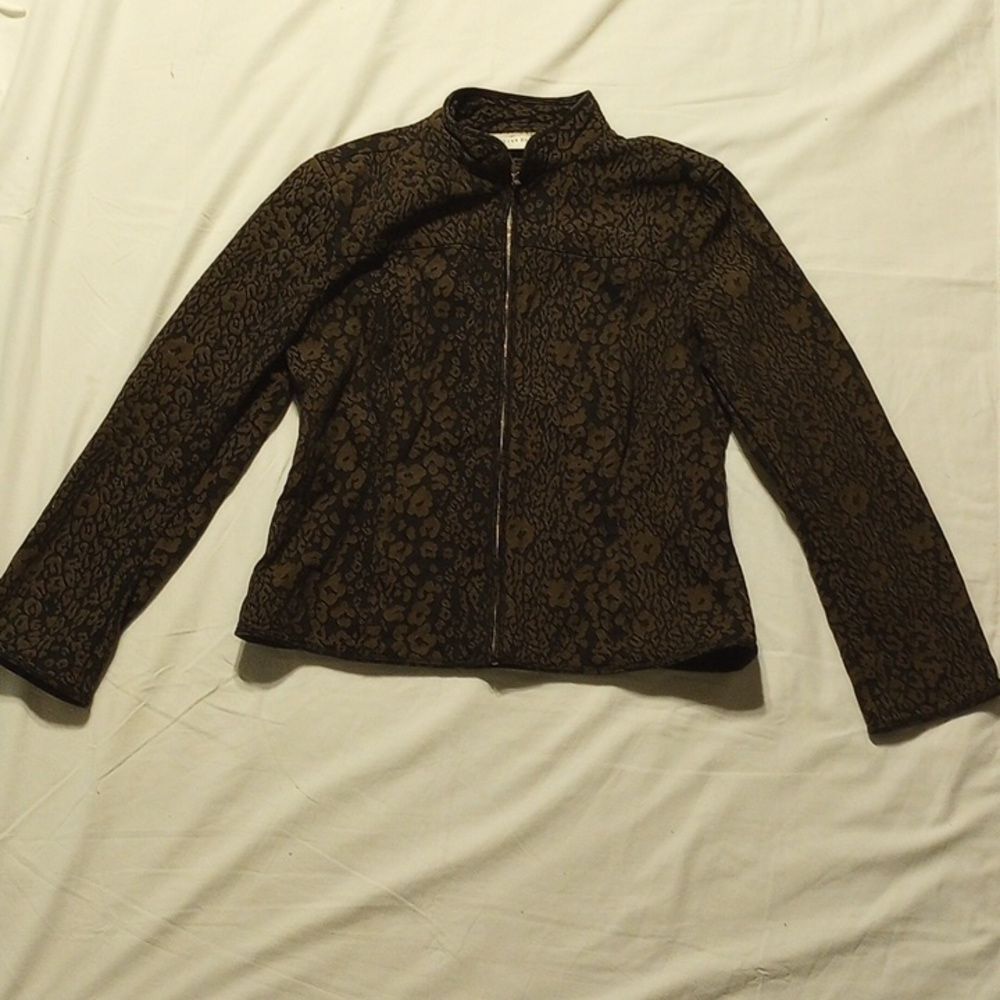 Black and Brown Susan Bristol Cotton Jacket Size 8